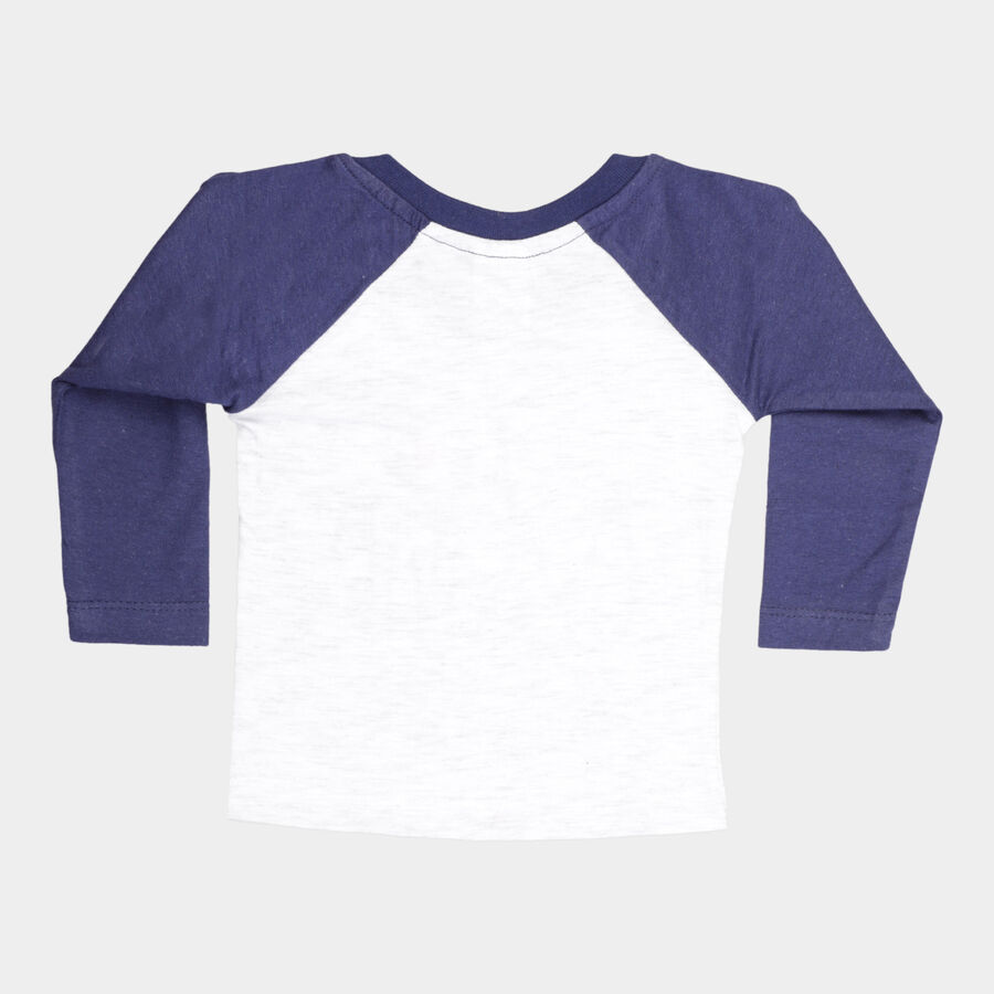 Infants Cotton T-Shirt, Navy Blue, large image number null