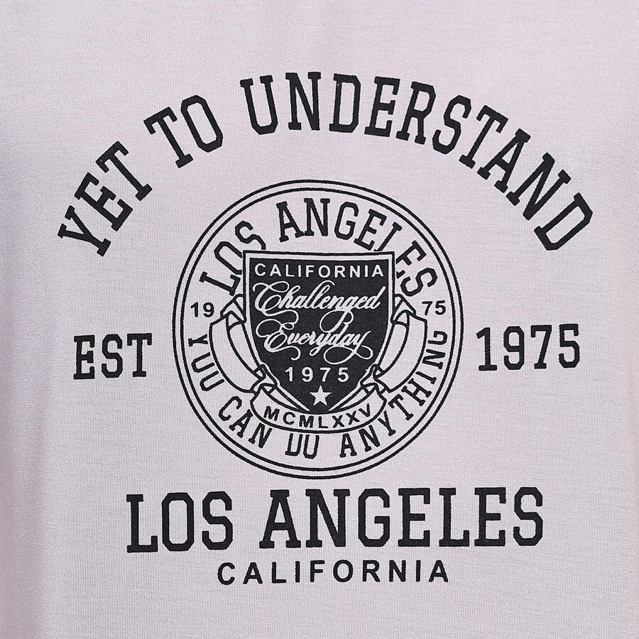 Men's Round Neck Half Sleeves T-Shirt, Light Grey, large image number null