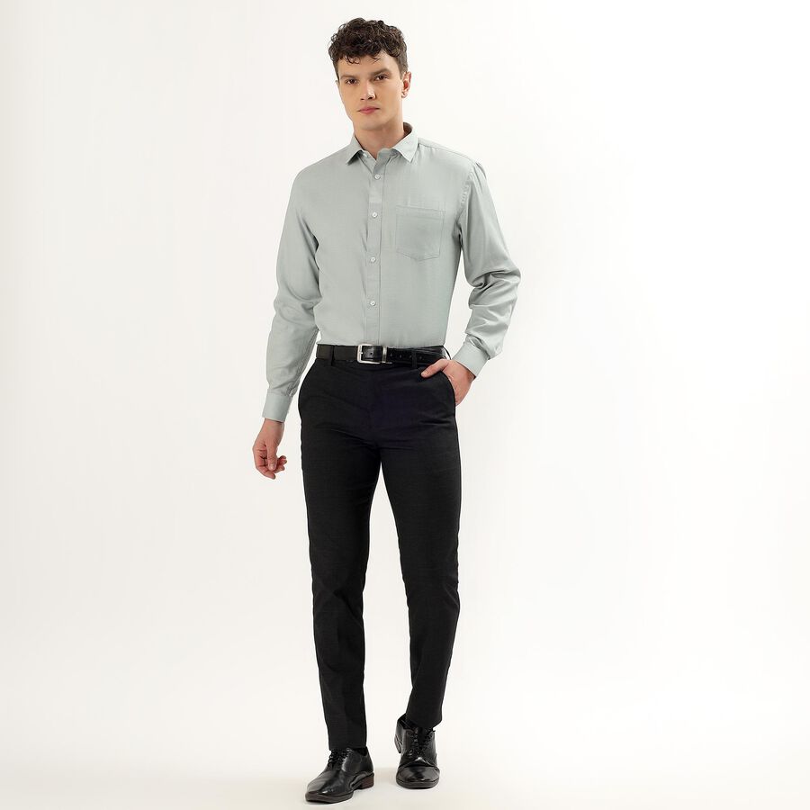 Men's Regular Collar Formal Shirt, Light Green, large image number null