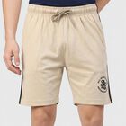 Men's Beige Regular Fit Athletic Bermuda Shorts, Beige, small