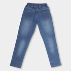 Boys' Stonewashed Blue Slim Fit Basic Jeans, Mid Blue, small image number null
