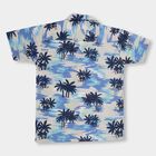 Boys' Bright Sky Blue Cotton Regular Collar Casual Shirt, Royal Blue, small image number null