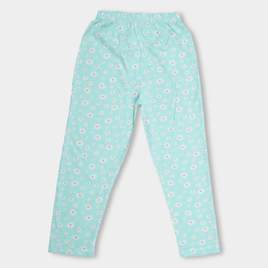 Girls' Pyjama, हल्का हरा, large image number null