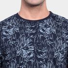 All Over Print Round Neck T-Shirt, Navy Blue, small image number null