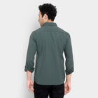 Solid Casual Shirt, Dark Green, small image number null