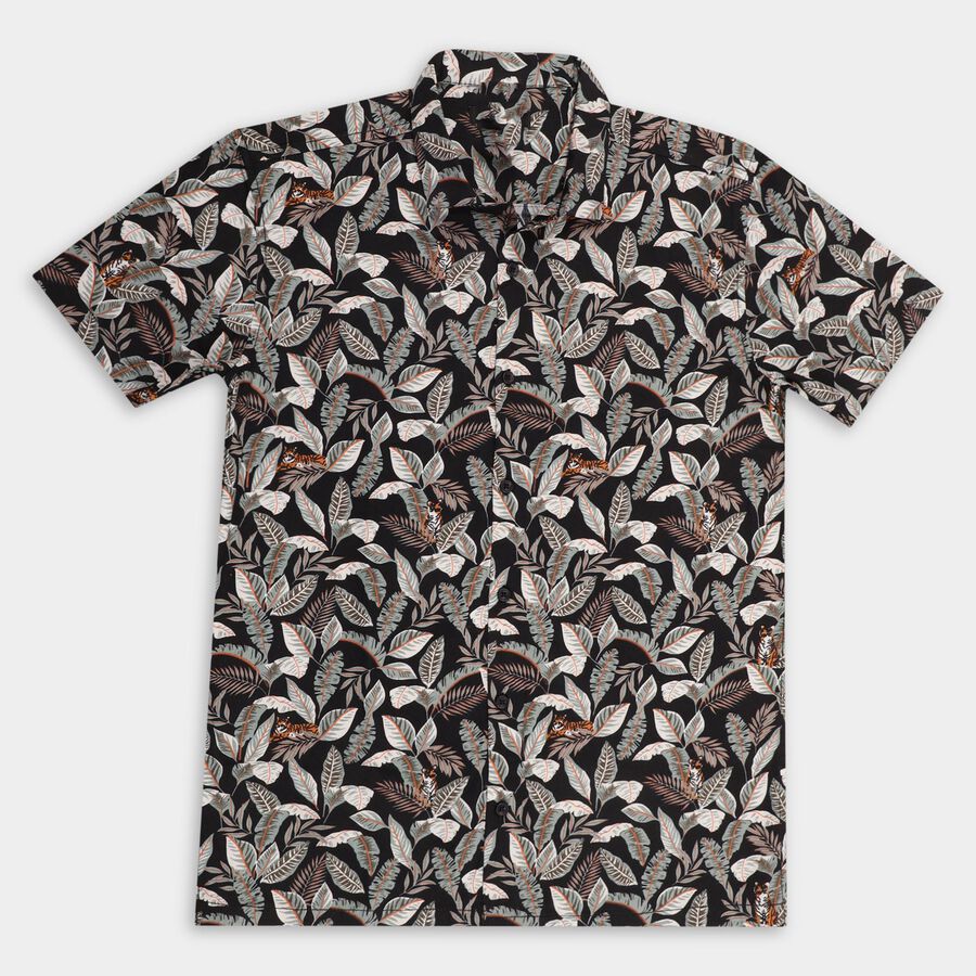 Boys' 100% Cotton Casual Shirt , Black, large image number null