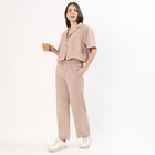Women's Beige Solid Co-ord Set, Beige, small