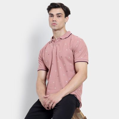 Men's 100% Cotton Collared Half Sleeves T-Shirt 