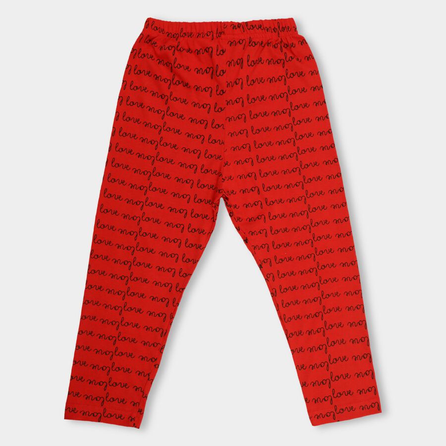 Girls' Pyjama, लाल, large