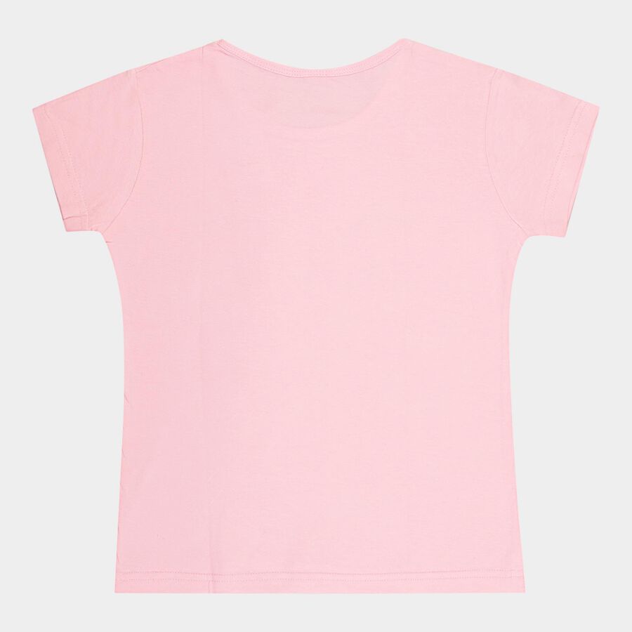 Girls Cotton T-Shirt, Pink, large image number null