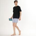 Men's Light Sky Blue Regular Fit Checked Boxers, हल्का नीला, small image number null