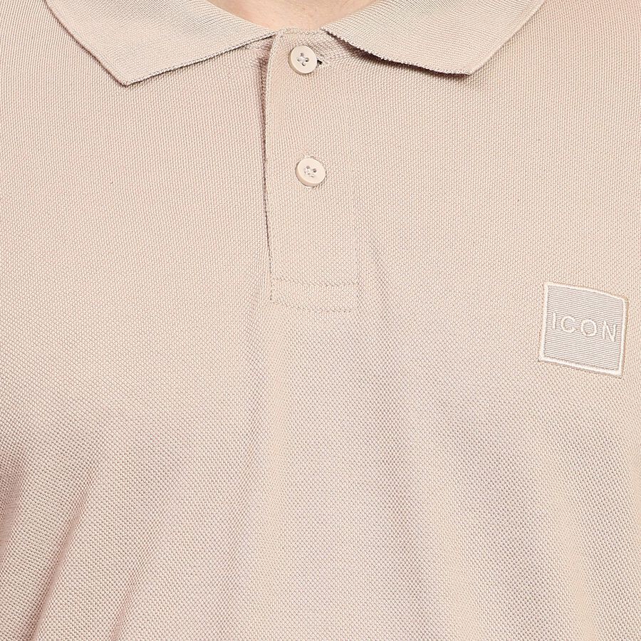 Men's Collared Half Sleeves T-Shirt , गहरा पीला, large image number null