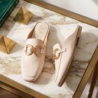 Women's White Slip-On Mule Flats, White, small