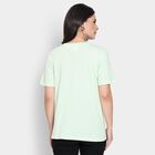 Ladies' 100% Cotton Round Neck T-Shirt, निऑन ग्रीन, small