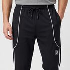 Men's Navy Blue Side-Striped Track Pants, नेवी ब्लू, small