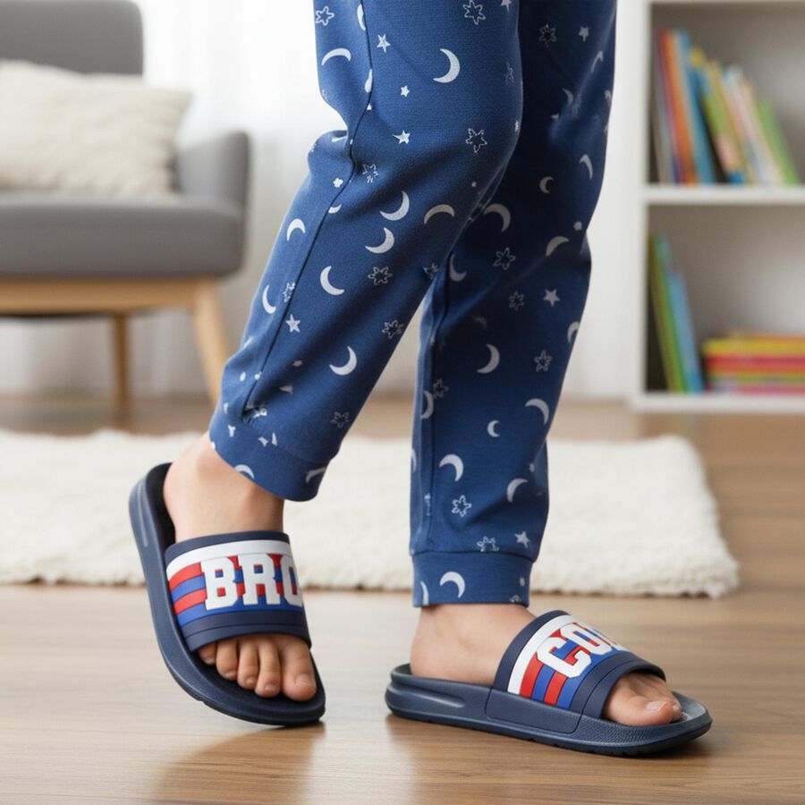 Boys' Slipper, ग्रे, large