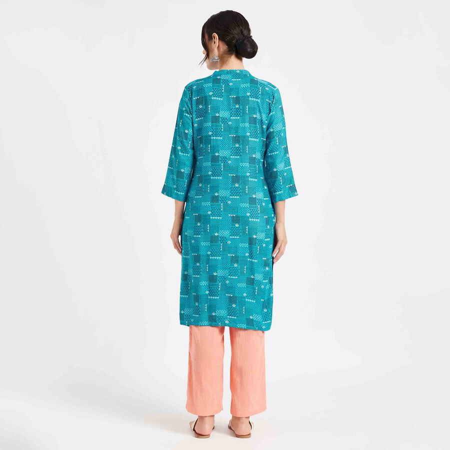 Printed Kurta, Mid Blue, large image number null