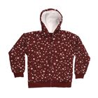 Girls Deep Maroon Hooded Casual Sweatshirt, वाइन, small image number null