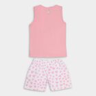 Infant Girls' 100% Cotton Short Set, गुलाबी, small