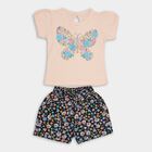 Girls' 100% Cotton Short Set , Light Pink, small