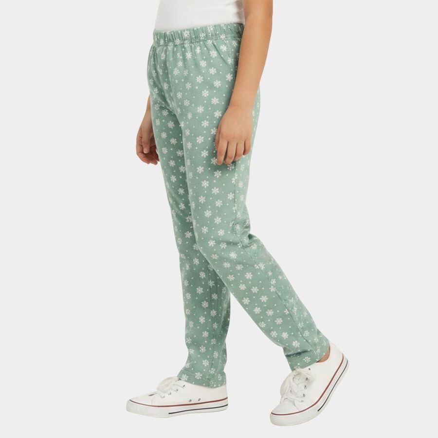 Girls' Pyjama, हल्का हरा, large