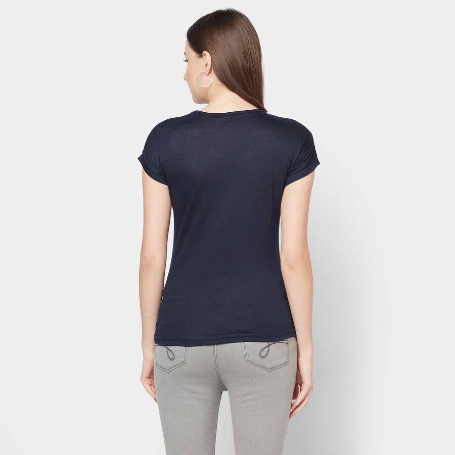 राउन्ड नेक टी-शर्ट, Navy Blue, large image number null