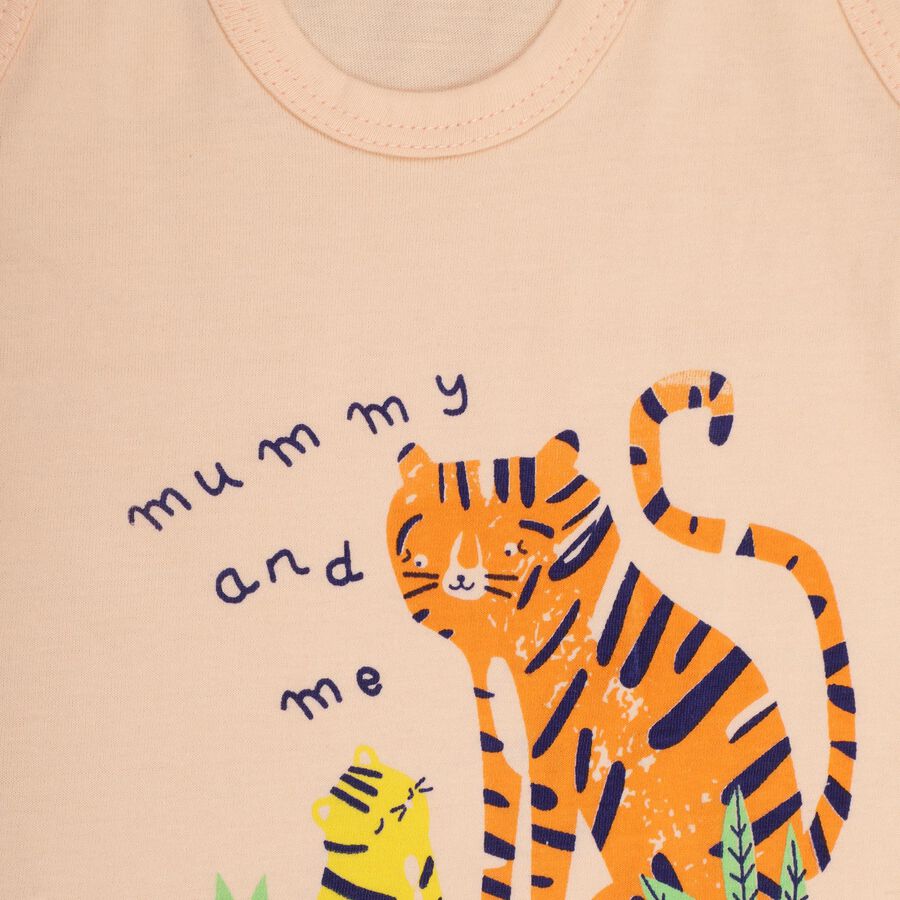 Infants' 100% Cotton Vest , पीच, large