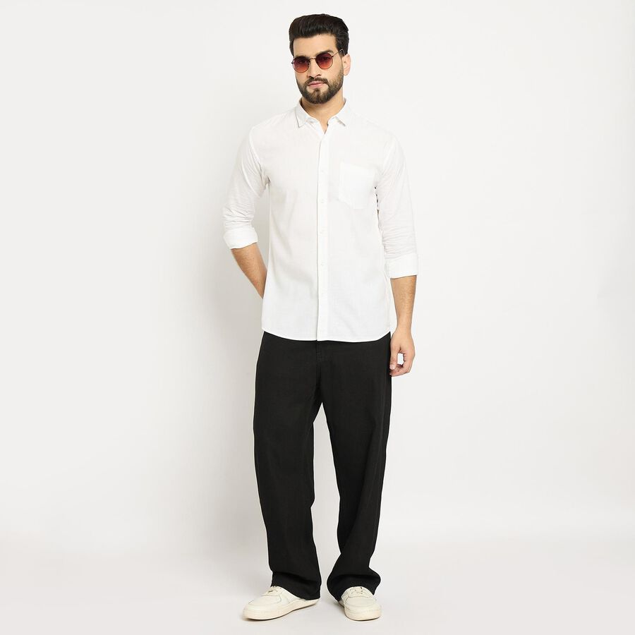 Men's 100% Cotton Casual Shirt, White, large image number null