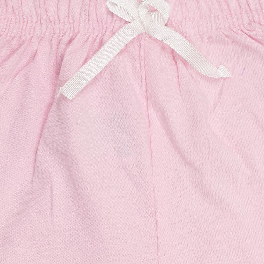 Infants' 100% Cotton Half Pant, हल्का गुलाबी, large