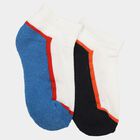 Boys' Regular Fit Ankle Length Pack of 2 Socks ( Blue, Black), सफ़ेद, small