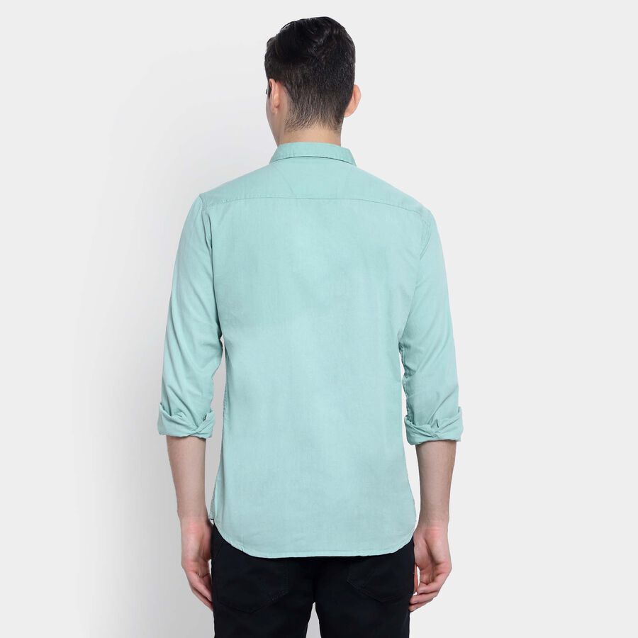 Cotton Solid Casual Shirt, Light Green, large image number null