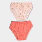 Girls' 100% Cotton V-Cut Panty, Coral, small image number null