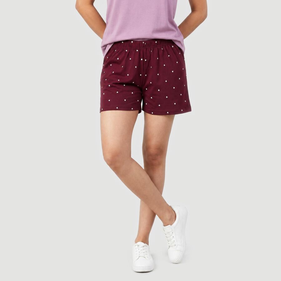 Ladies' Shorts, Wine, large