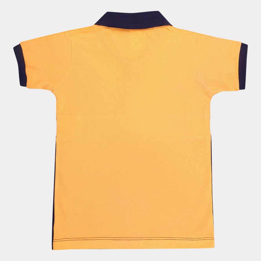 Boys Cut & Sew T-Shirt, नारंगी, large image number null