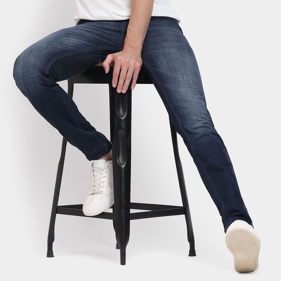 Men's Slim Fit Jeans , Dark Blue, large image number null