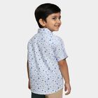 Boys Light Blue Cotton Half Sleeve Classic Casual Shirt, Light Blue, small