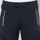 Cut & Sew Slim Track Pants, Navy Blue, small image number null