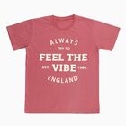 Boys Muted Rose Pink Round Neck Casual Half Sleeve T-Shirt, गुलाबी, small image number null