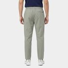 Men's Grey Slim Fit Solid Track Pants, Light Grey, small