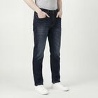 Men's Blue Slim Fit Classic Jeans, Dark Blue, small