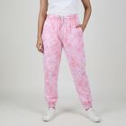 Women's Pink Regular Fit Cotton Track Pants, Light Pink, small