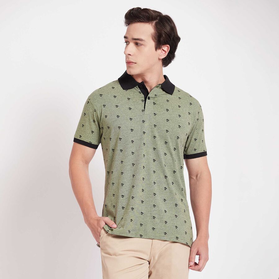 All Over Print Polo Shirt, Olive, large image number null