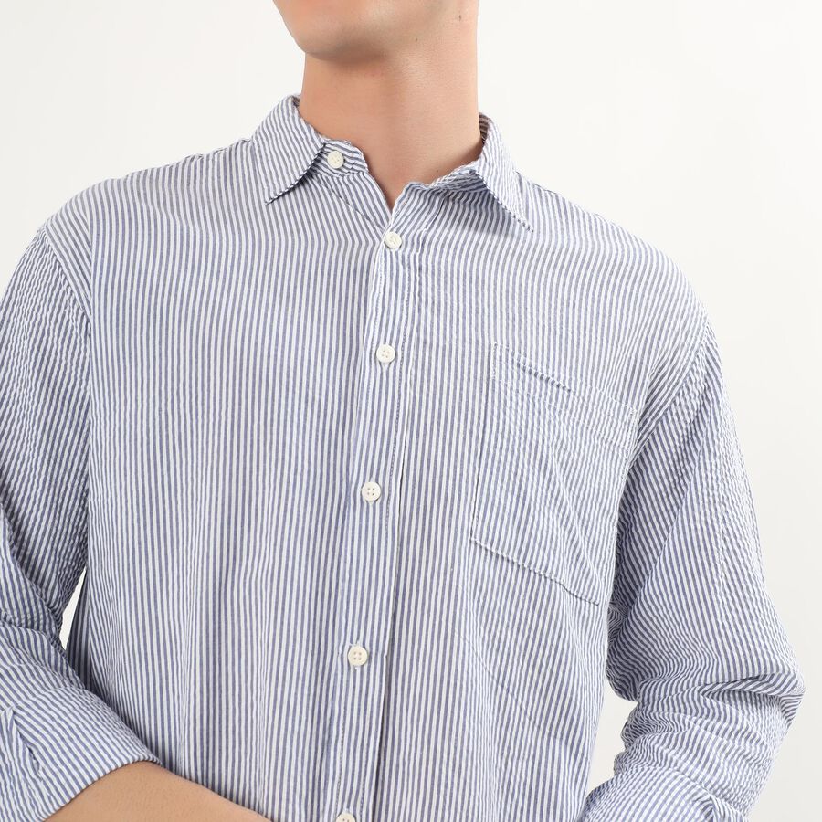 Men's Casual Shirt, Mid Blue, large image number null