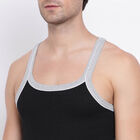 Cotton Single Jersey Sleeveless Gym T-Shirt, Black, small image number null