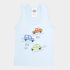 Infants Cotton Solid Vest, Light Blue, small image number null