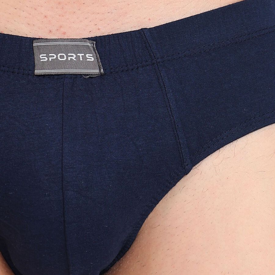 Men's 100% Cotton Briefs, Navy Blue, large image number null