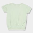 Girls' 100% Cotton T-Shirt, हल्का हरा, small