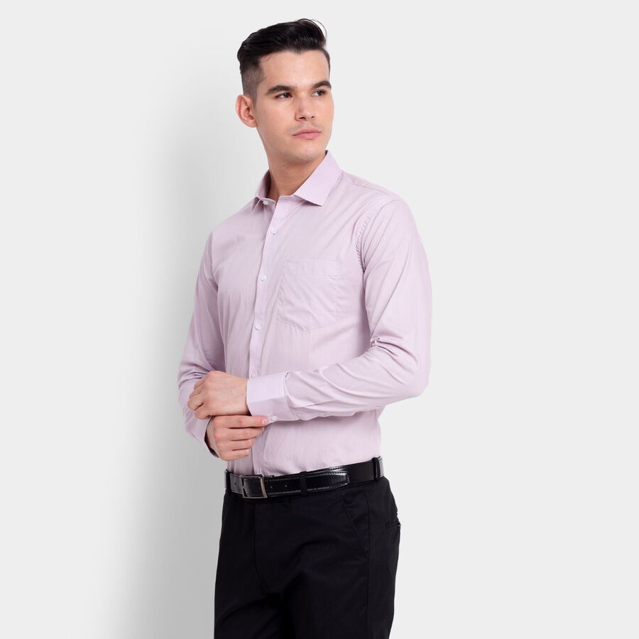 Men's 100% Cotton Formal Shirt, Lilac, large image number null