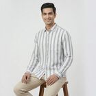 Men's Navy Blue Cotton Casual Shirt, नेवी ब्लू, small
