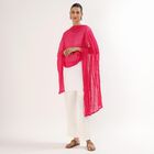 Women's Bright Pink Crinkled Dupatta, रानी (फ्यूशिया), small image number null